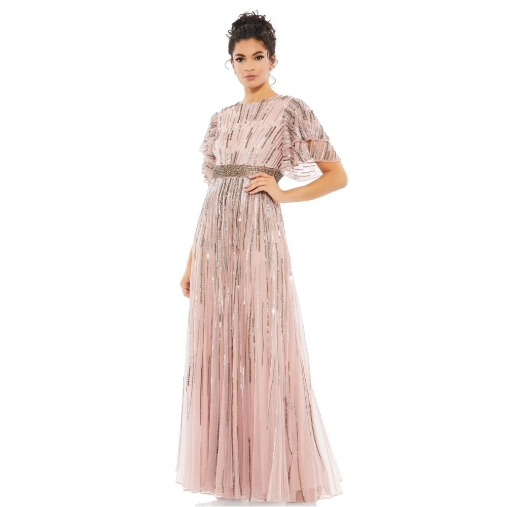 Mac Duggal Pink Sequin Gown 93582 NWT